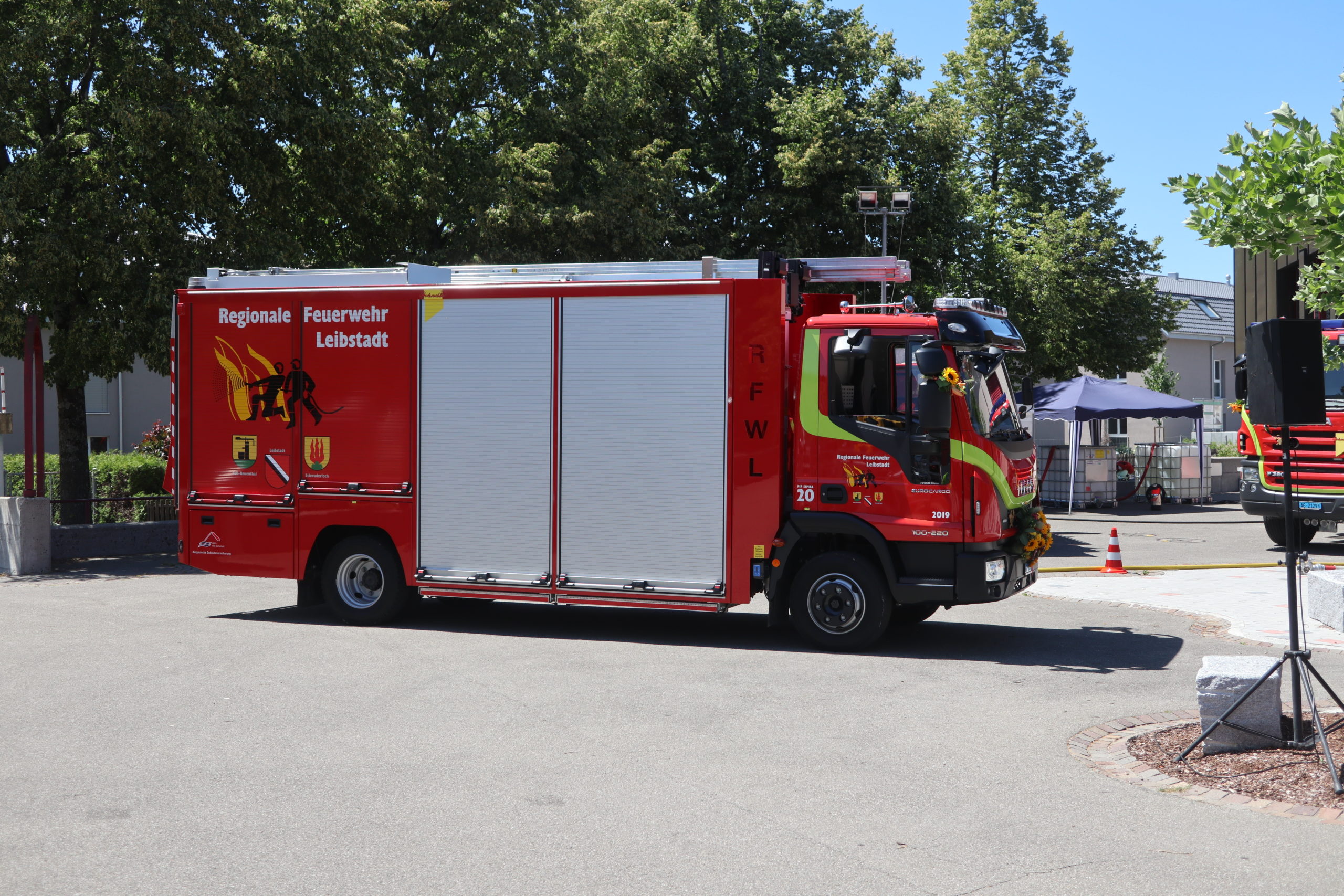 Feuerwehr Hauptübung und Fahrzeugeinweihung in Leibstadt 2019
